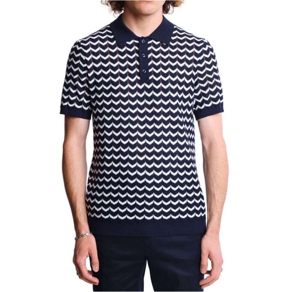 Paisley & Gray Mens Chevron Pattern Polo Shirt, NWT